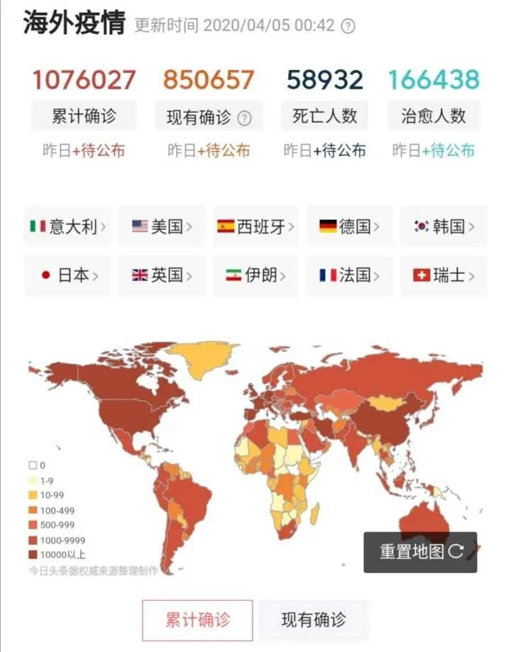 科技赋能全球疫情实时掌握，最新确诊人数全球更新